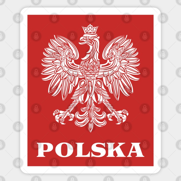 Vintage Style Poland/Polish Eagle Flag Magnet by DankFutura